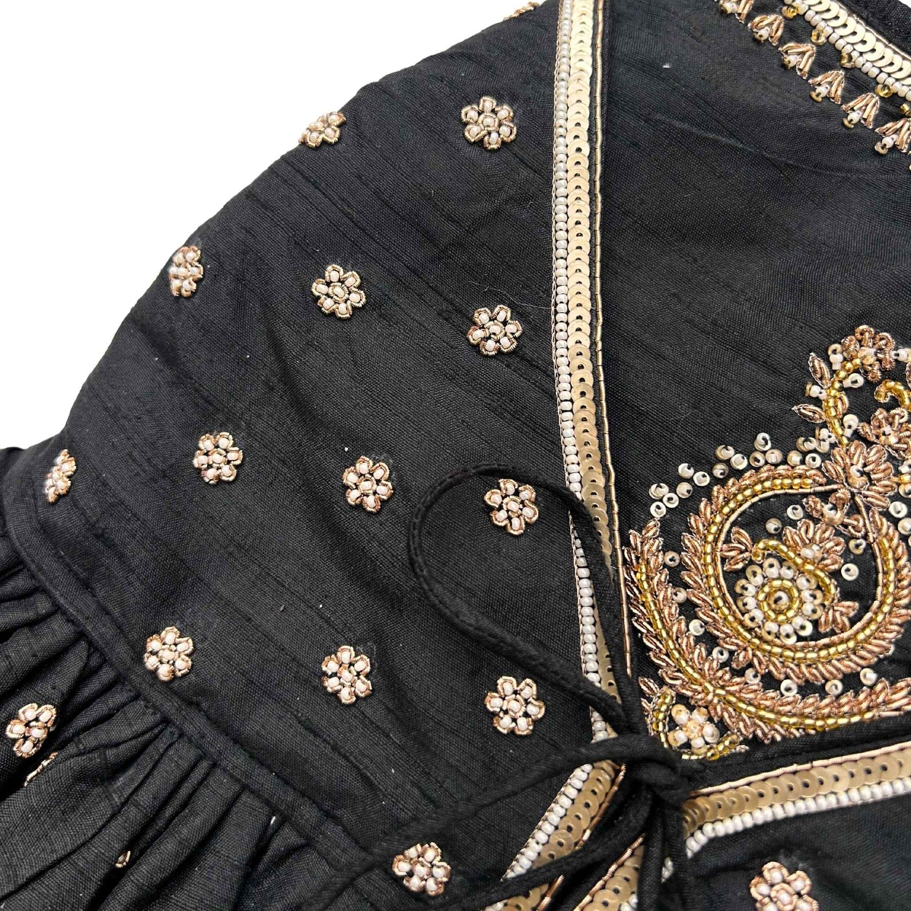 BLACK NOOR HAND EMBROIDERED ANARKALI FOR DOGS AND CATS