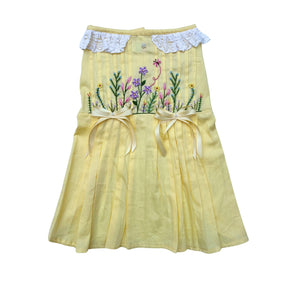 LEMON BLOOM AND RIBBON DRESS FOR DOGS AND CATS