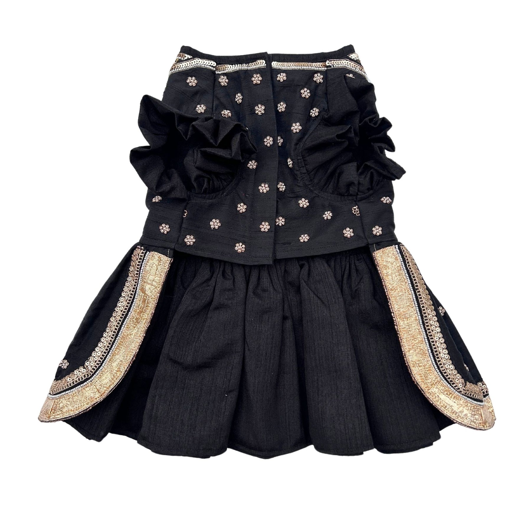 BLACK NOOR HAND EMBROIDERED ANARKALI FOR DOGS AND CATS