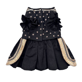 BLACK NOOR HAND EMBROIDERED ANARKALI FOR DOGS AND CATS