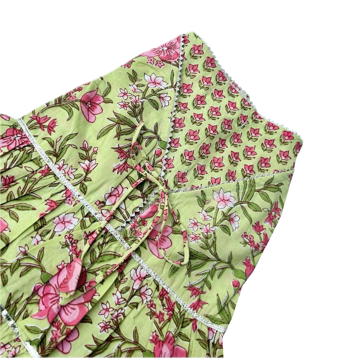 LIGHT GREEN FLORAL ANARKALI DOG DRESS