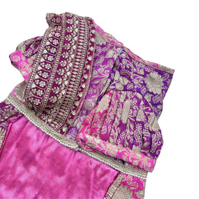 GULABI BANARASI SAREE FOR DOGS AND CATS