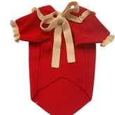 RED BOW DOG SWEATER