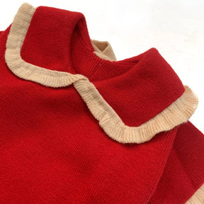 RED BOW DOG SWEATER