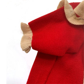 RED BOW DOG SWEATER