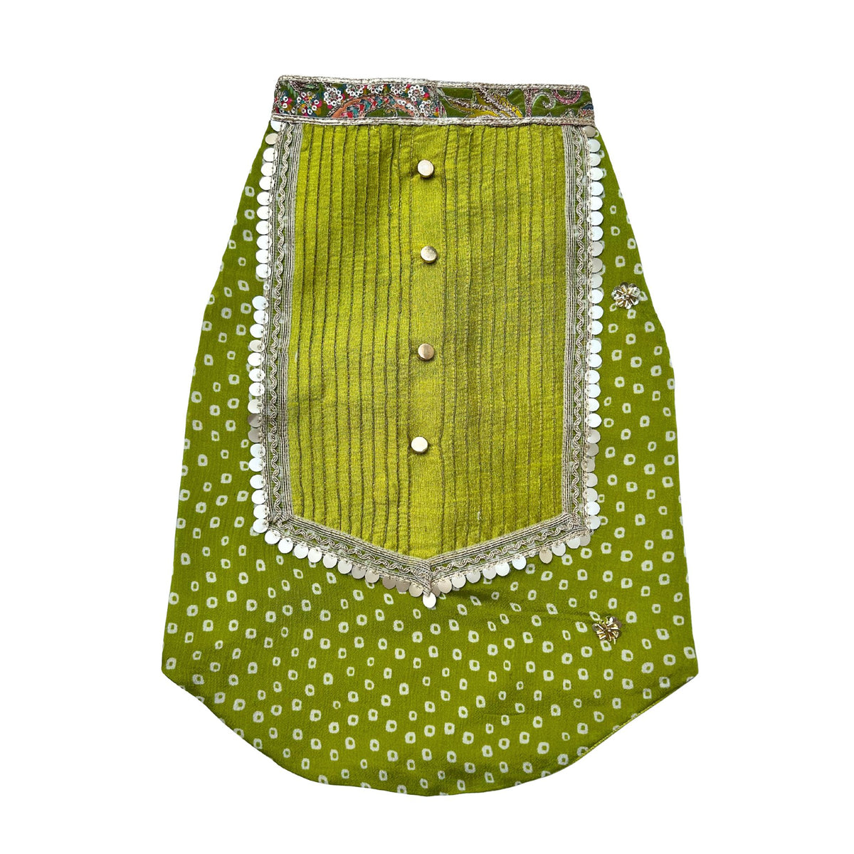 MEHENDI GREEN BANDHANI SHERWANI FOR DOGS AND CATS