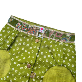 MEHENDI GREEN BANDHANI SHERWANI FOR DOGS AND CATS