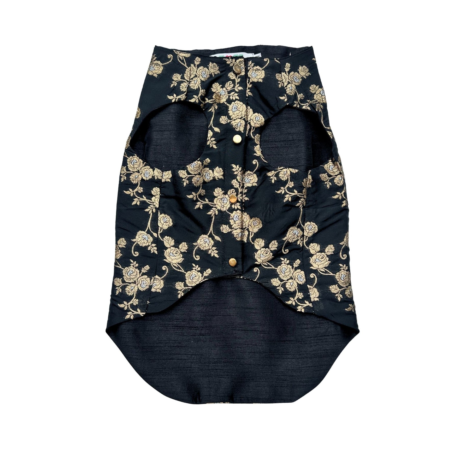 BLACK GOLD BROCADE SHERWANI FOR DOGS AND CATS