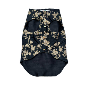 BLACK GOLD BROCADE SHERWANI FOR DOGS AND CATS