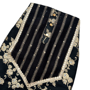 BLACK GOLD BROCADE SHERWANI FOR DOGS AND CATS