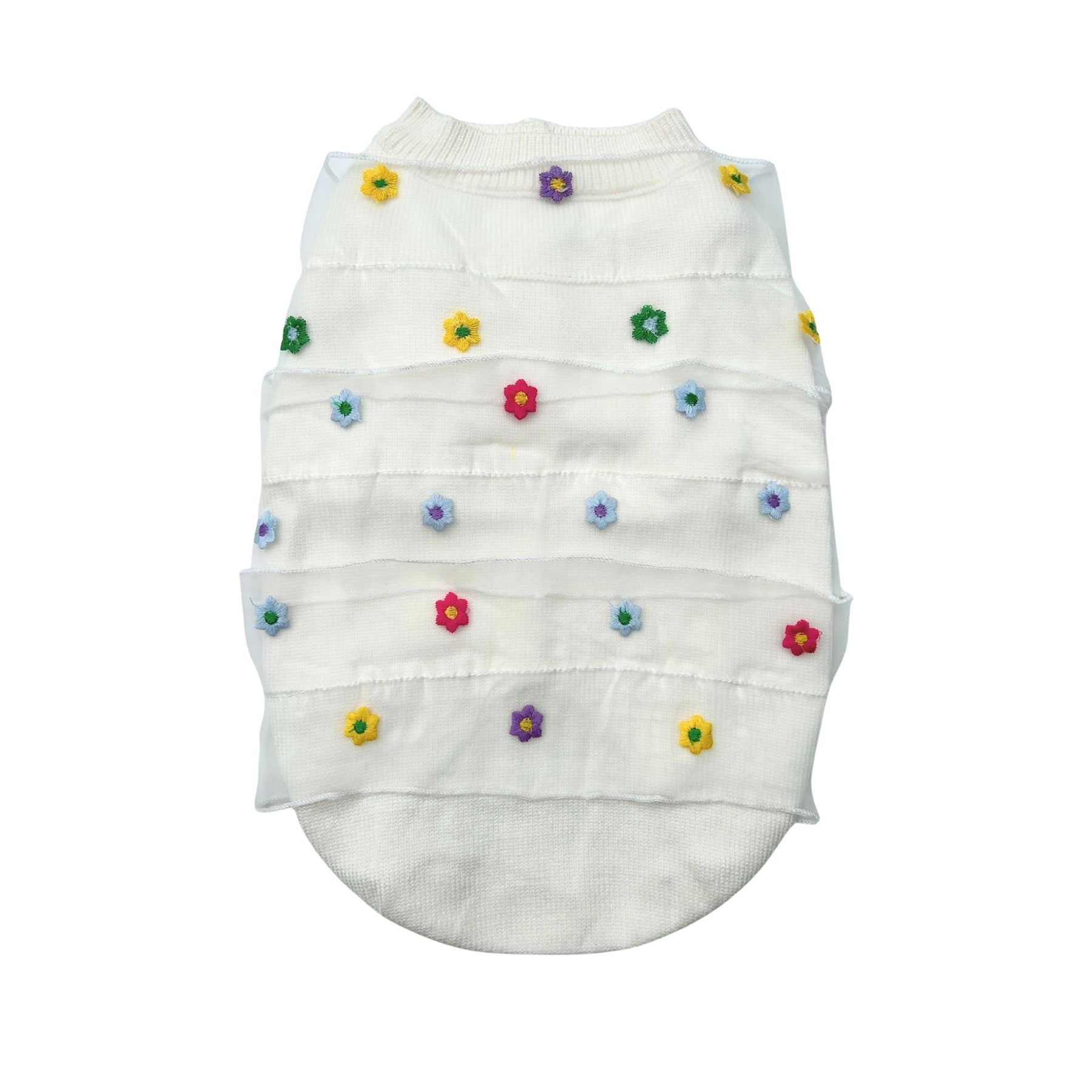 COLOUR SPRINKLE FLORAL SWEATER FOR DOGS AND CATS