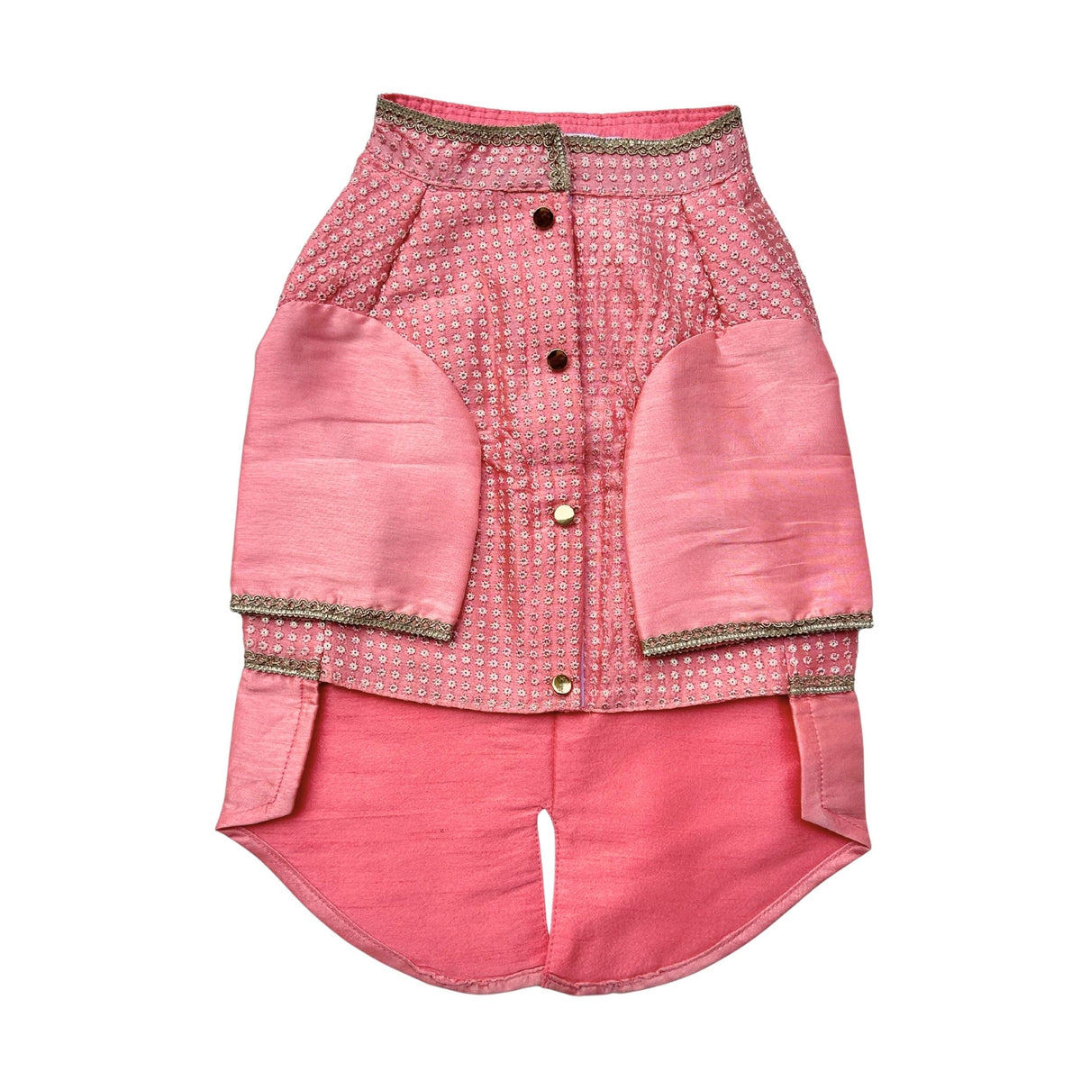 PEACH PINK SITARA KOTI KURTA FOR DOGS AND CATS