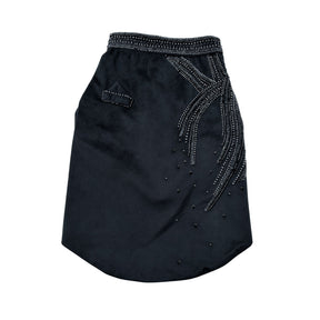 BLACK VELVET HAND EMBROIDERED BANDHGALA FOR DOGS AND CATS