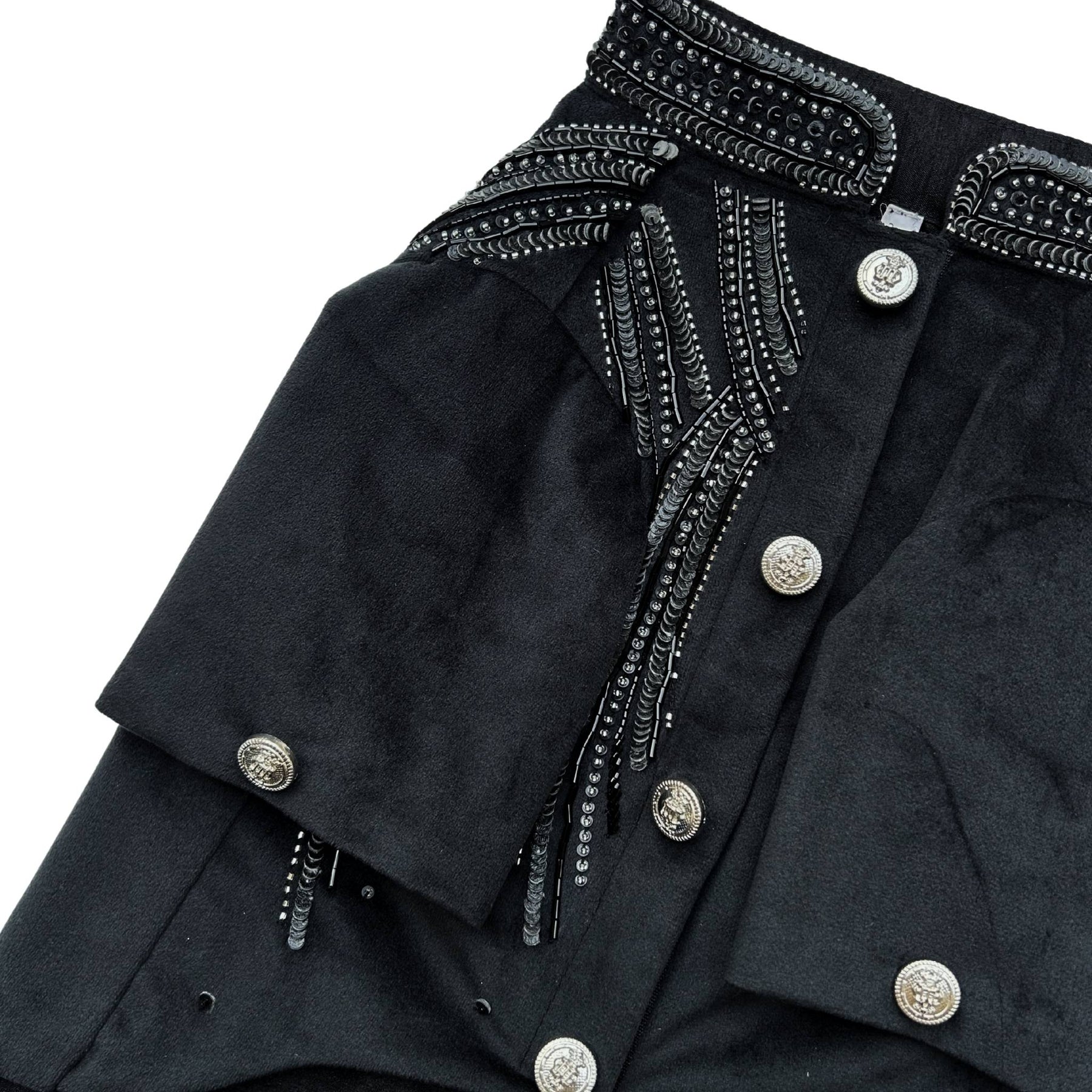 BLACK VELVET HAND EMBROIDERED BANDHGALA FOR DOGS AND CATS