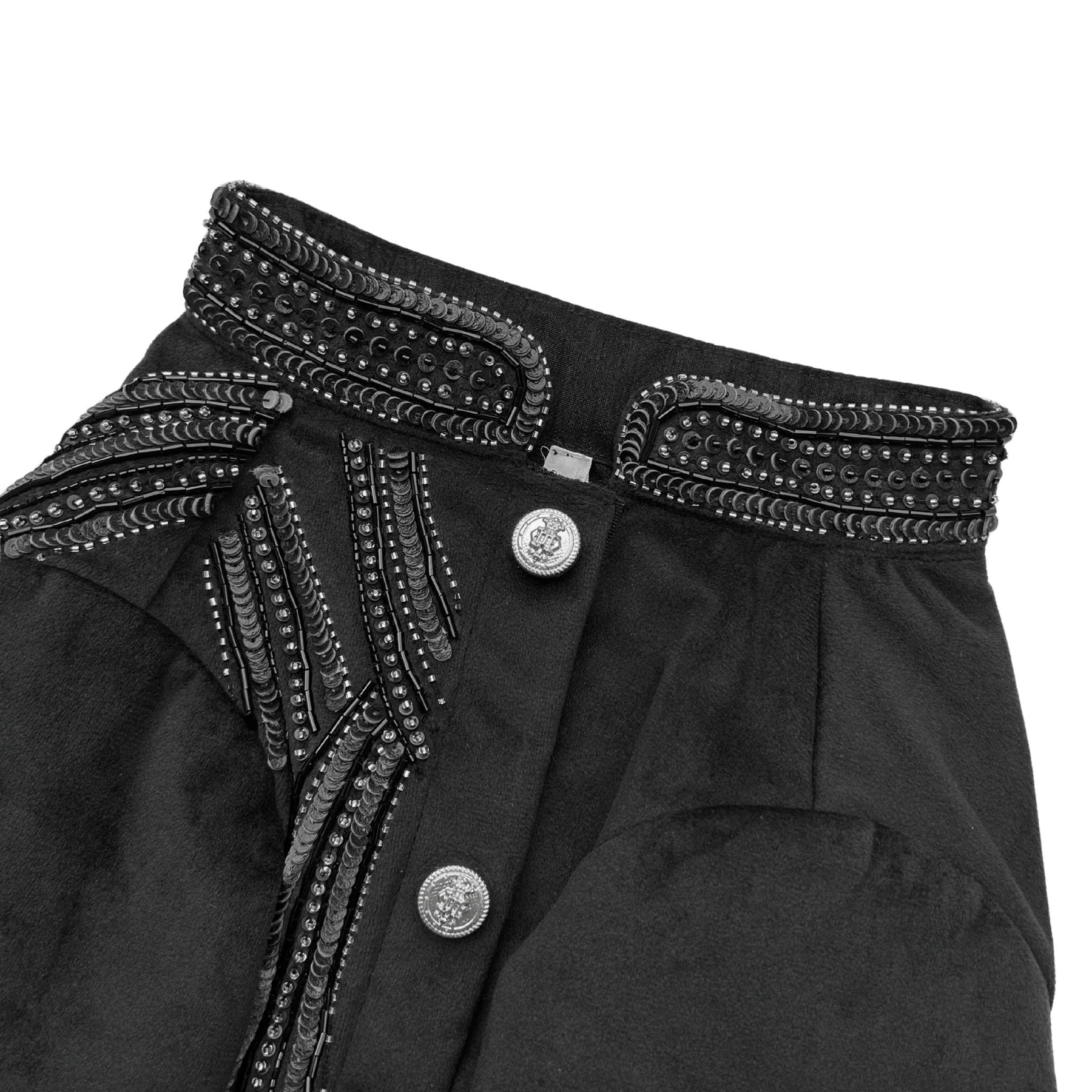 BLACK VELVET HAND EMBROIDERED BANDHGALA FOR DOGS AND CATS