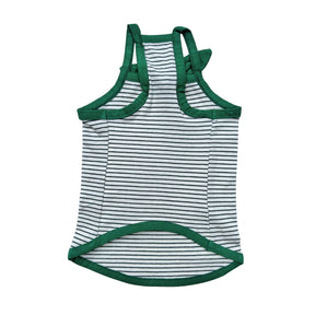 GREEN WHITE STRIPE PAW-DA DOG TEE