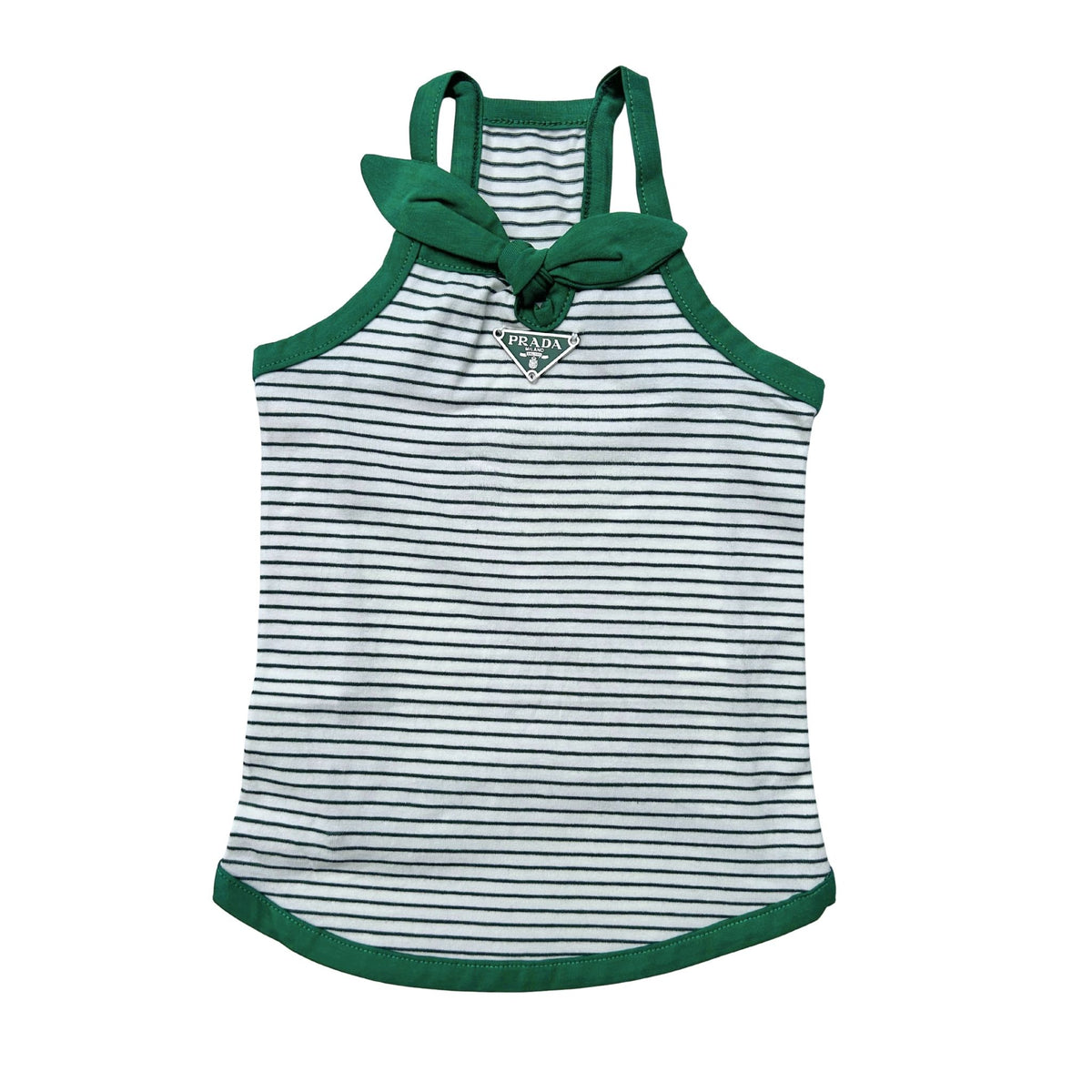 GREEN WHITE STRIPE PAW-DA DOG TEE