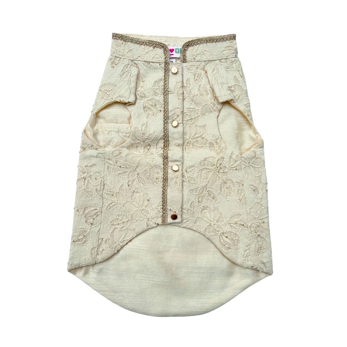 IVORY THREAD GUL SHERWANI FOR DOGS AND CATS