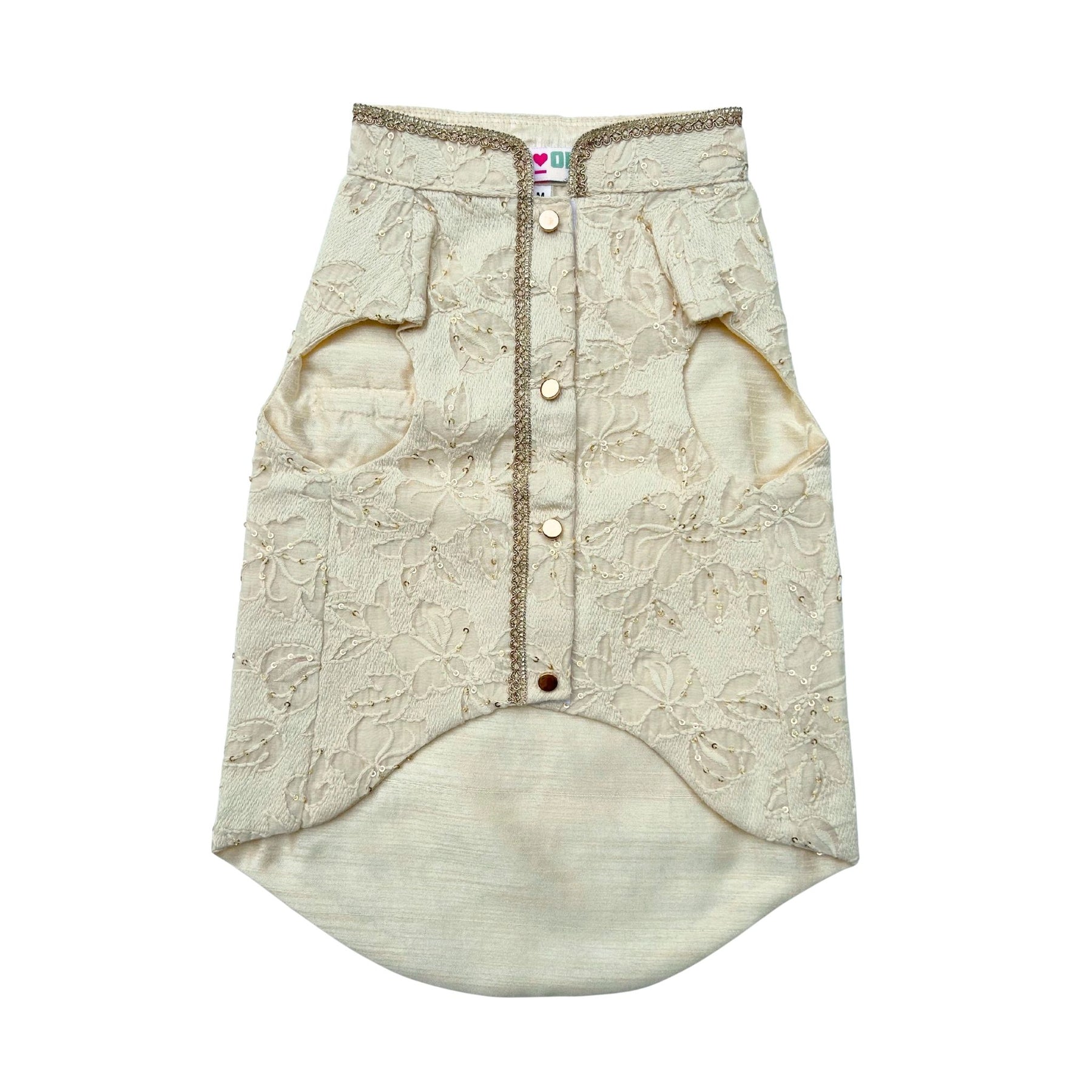 IVORY THREAD GUL SHERWANI FOR DOGS AND CATS