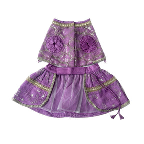 LAVENDER SEQUINS DOG LEHENGA
