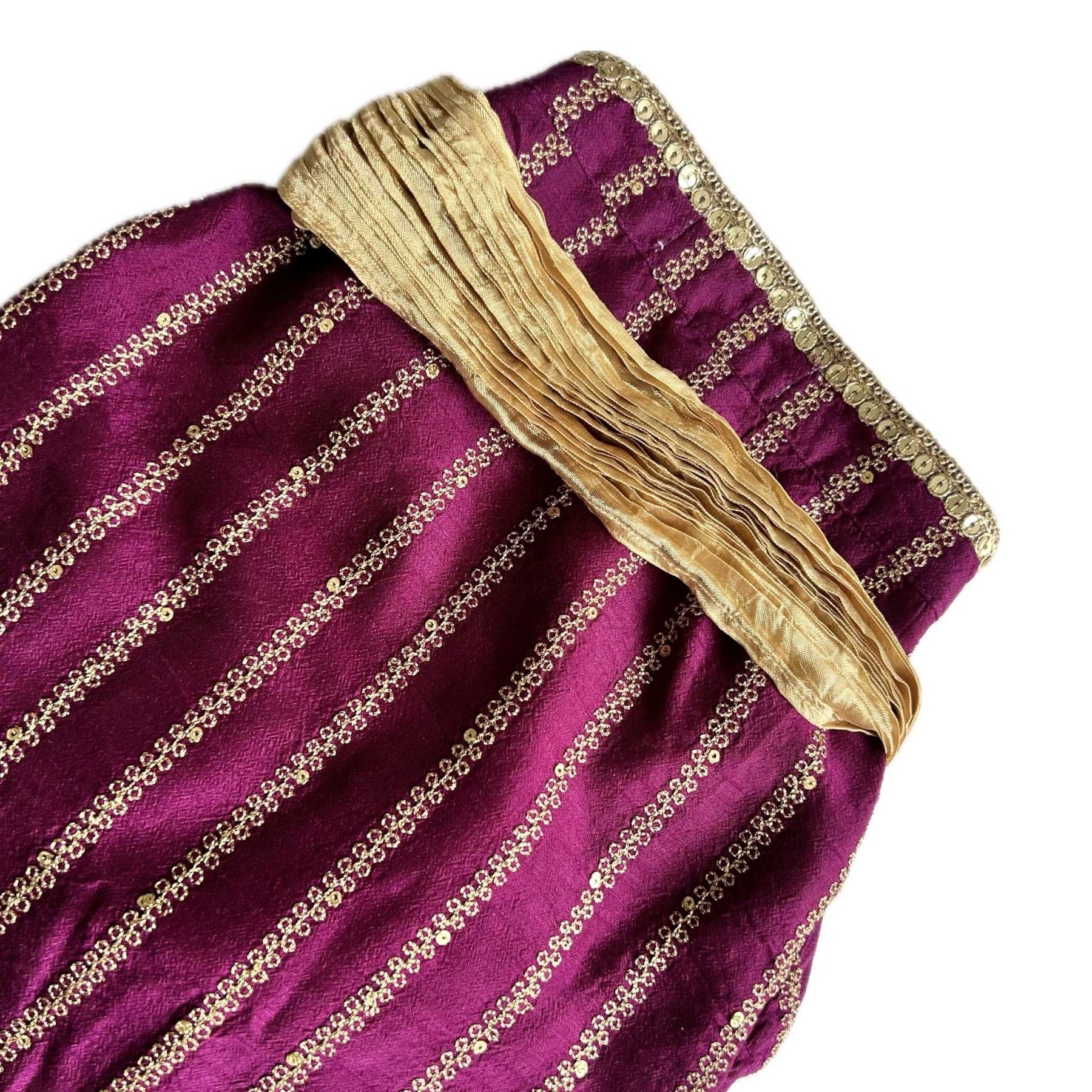 PURPLE ZARI WORK DOG KURTA