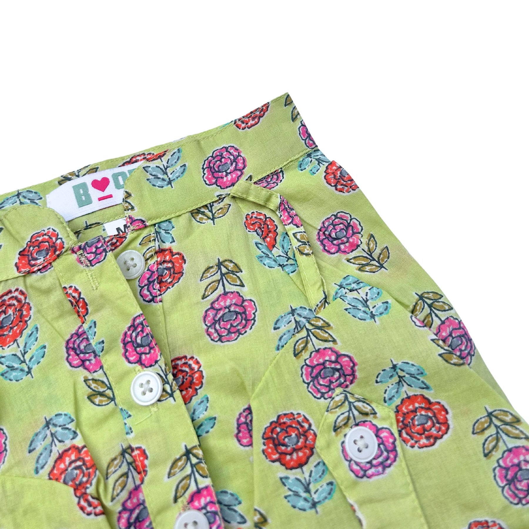 LIME GREEN GULAB COTTON KURTA FOR DOGS AND CATS