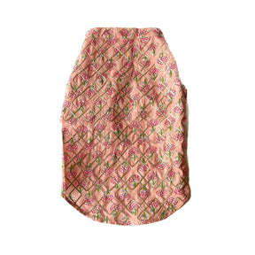 FLOWER PINK GOTA DOG KURTA+LIGHT PINK PEARL RAKHI FOR DOGS AND CATS
