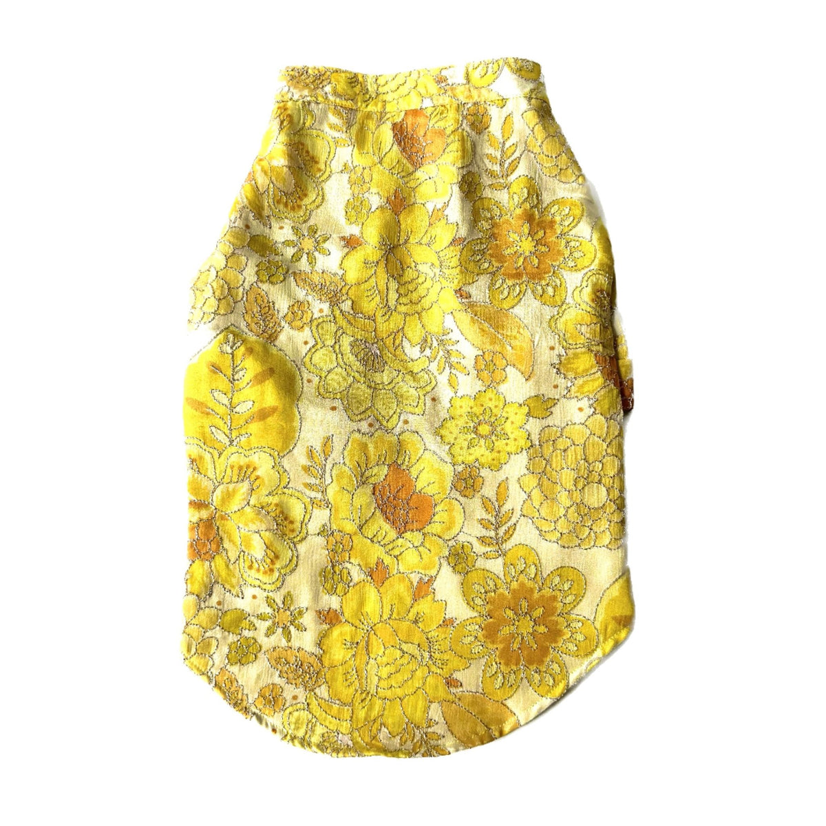YELLOW BLOSSOM DOG KURTA+SILVER YELLOW PEARL BONE RAKHI FOR DOGS AND CATS