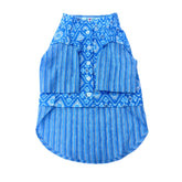 SKY BLUE WAISTCOAT DOG KURTA