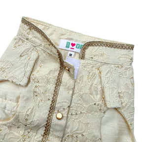 IVORY THREAD GUL SHERWANI FOR DOGS AND CATS