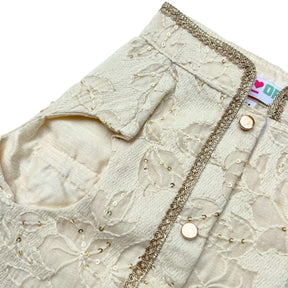 IVORY THREAD GUL SHERWANI FOR DOGS AND CATS