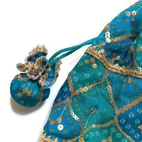 TURQUOISE DOG LEHENGA