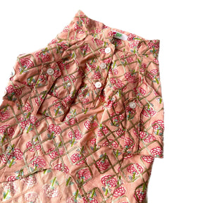 FLOWER PINK GOTA DOG KURTA