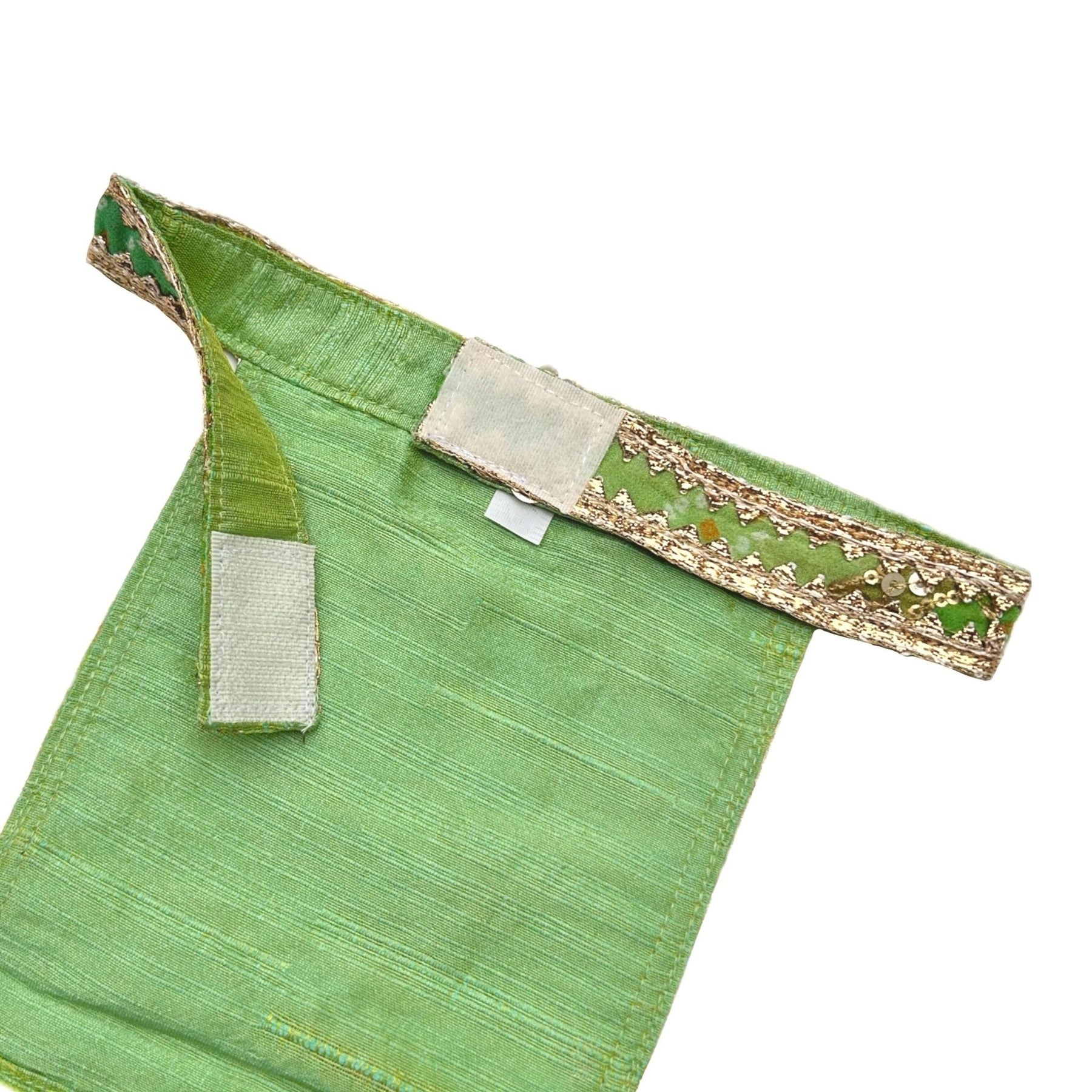 GREEN CHEVRON DOG LEHENGA