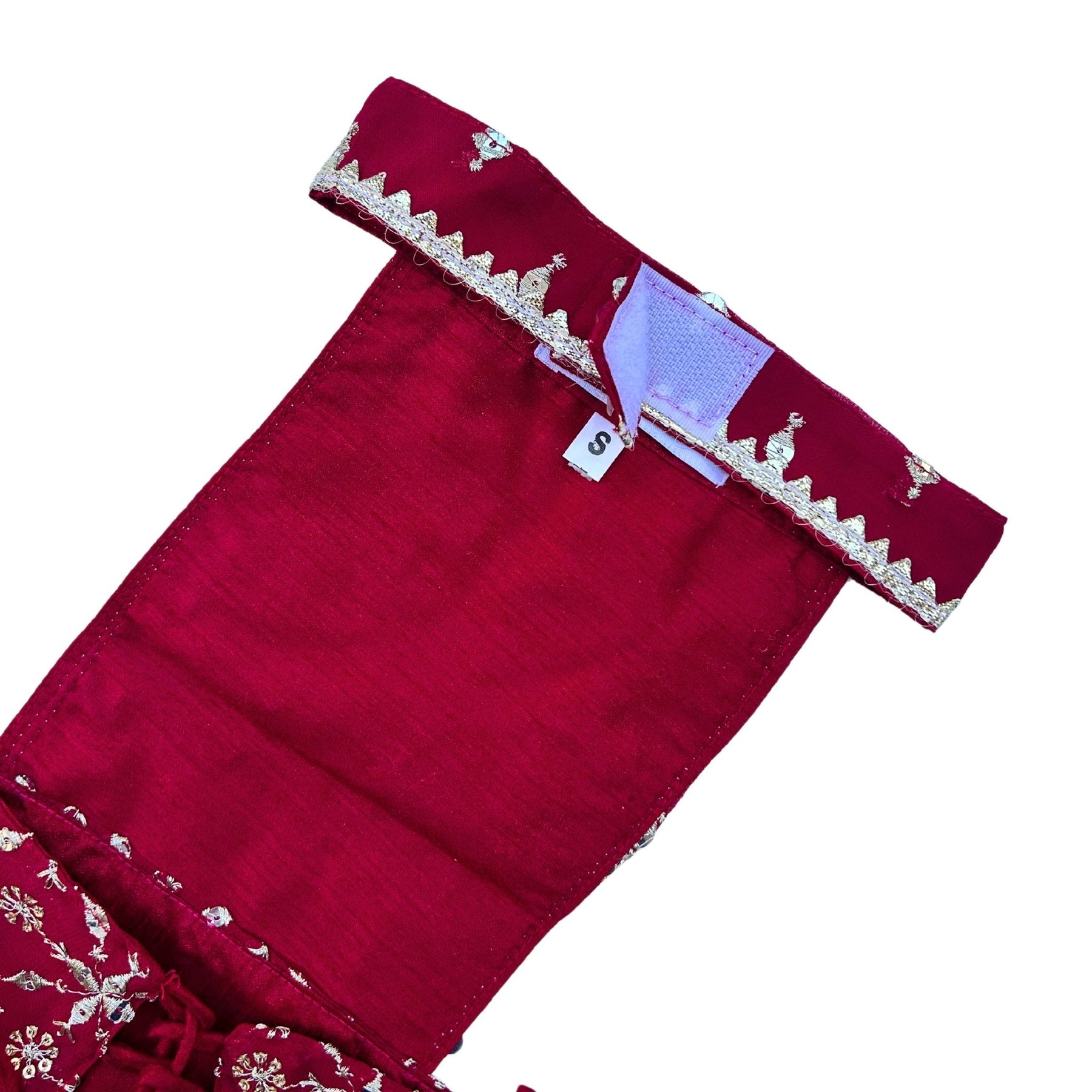 RED FESTIVE DOG LEHENGA