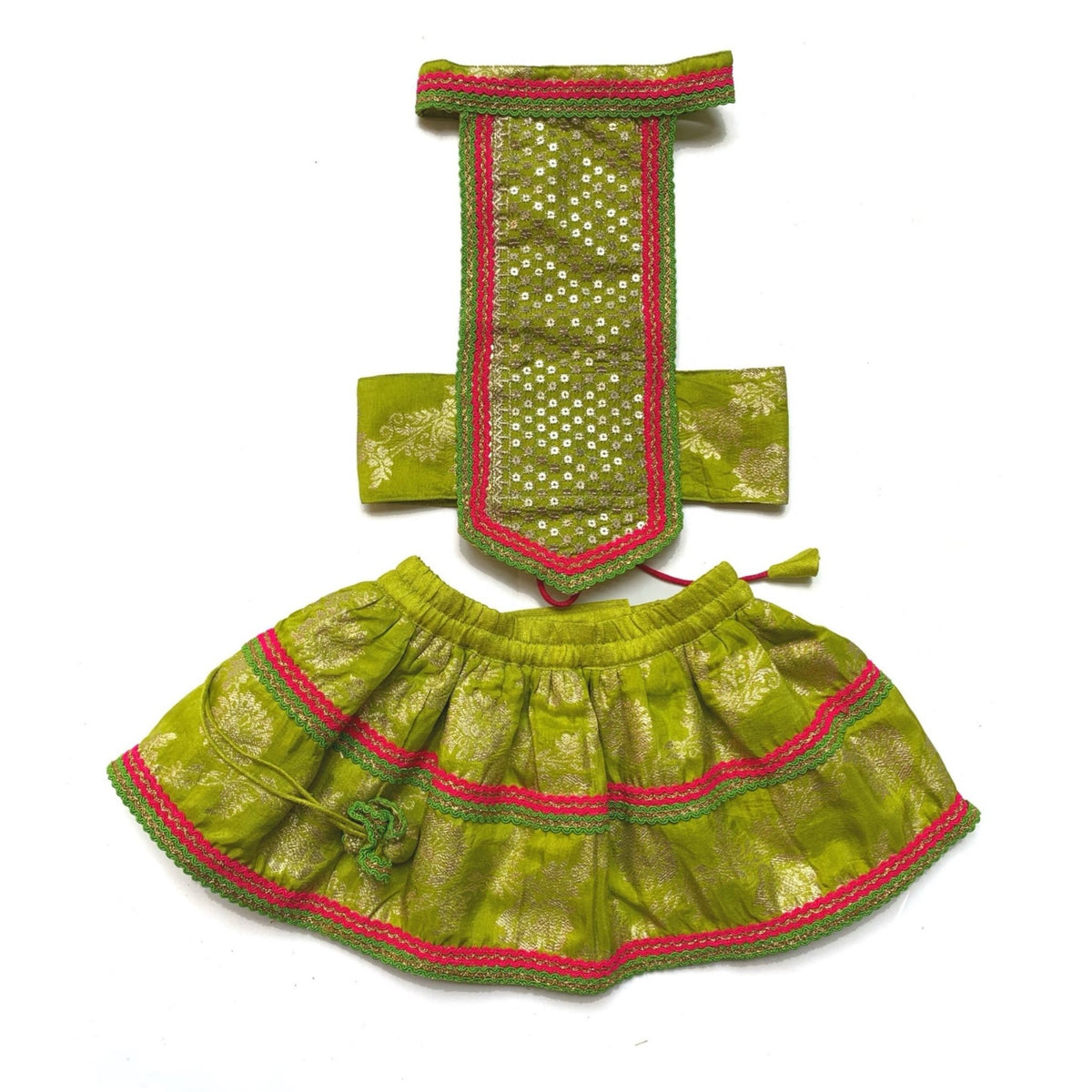 BANARASI GREEN DOG LEHENGA