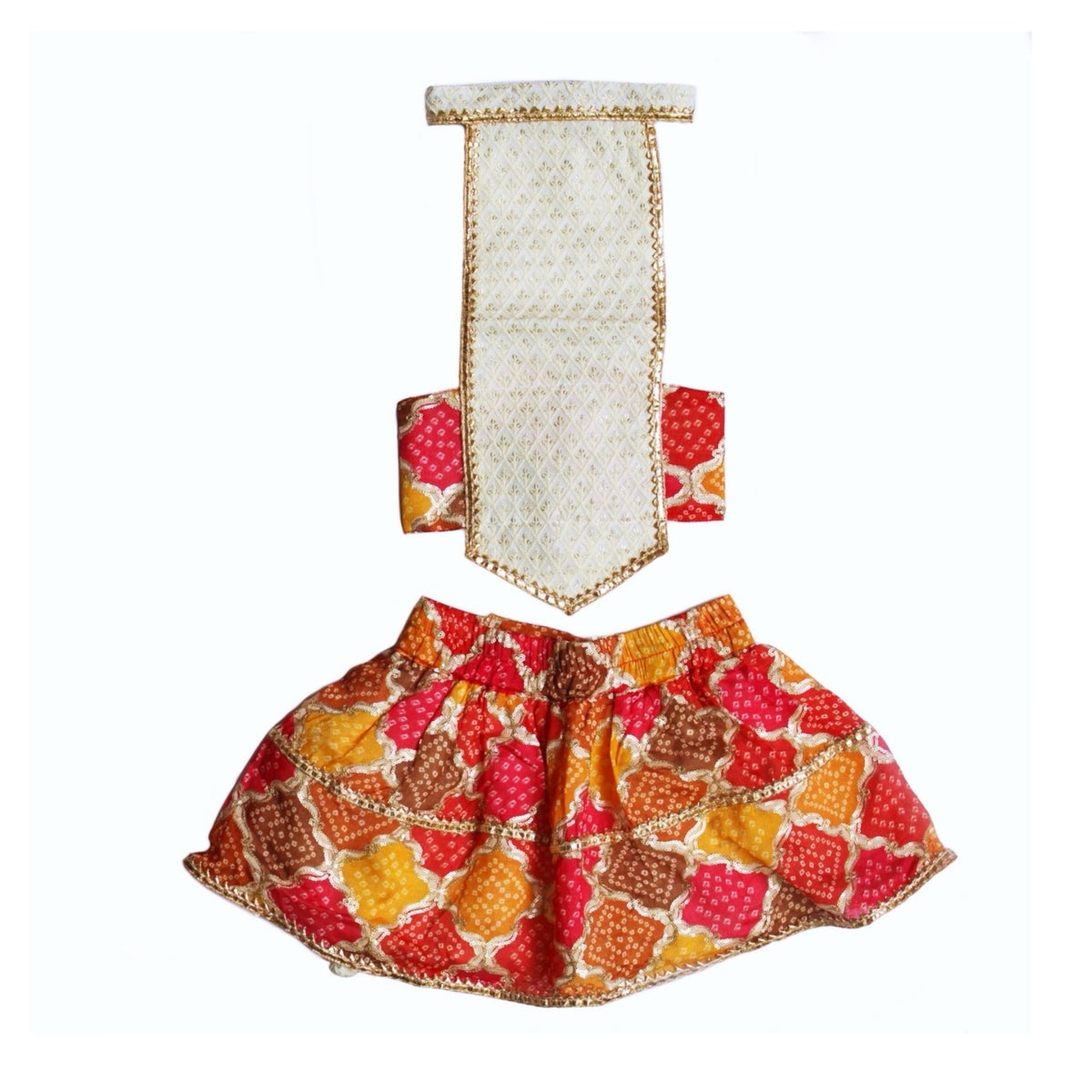 MULTICOLOURED DOG LEHENGA