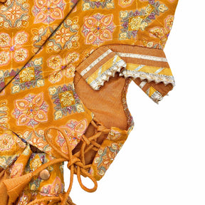 MUSTARD YELLOW PATIALA MOTIF DOG LEHENGA