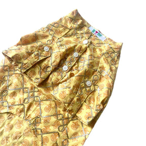 YELLOW BLOCK PRINT GOTA DOG KURTA