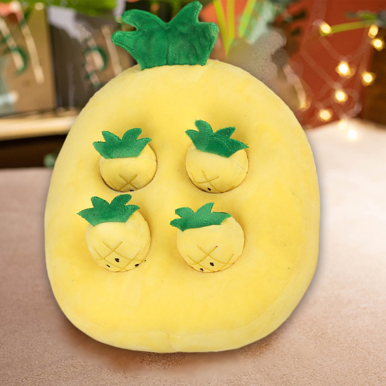 PINEAPPLE PLUSH DOG TOY