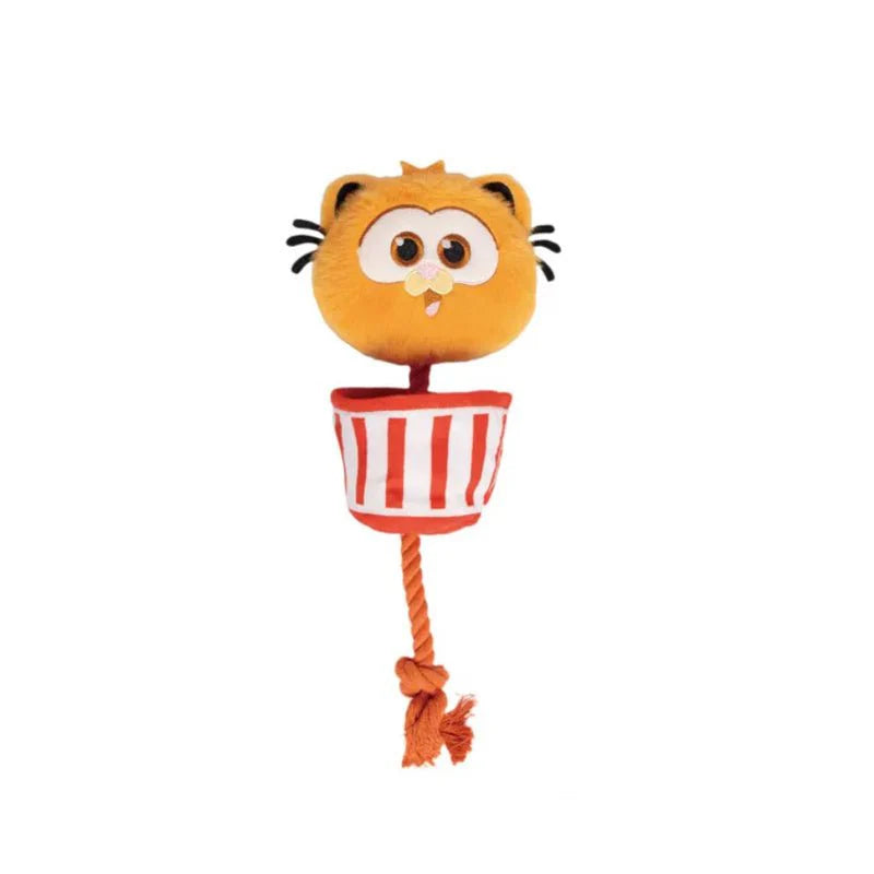 POPCORN ROPE PLUSH AND SQUEAKY DOG TOY