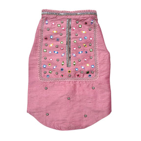 POWDER PINK COLOUR FLAKE WAISTCOAT FOR DOGS AND CATS