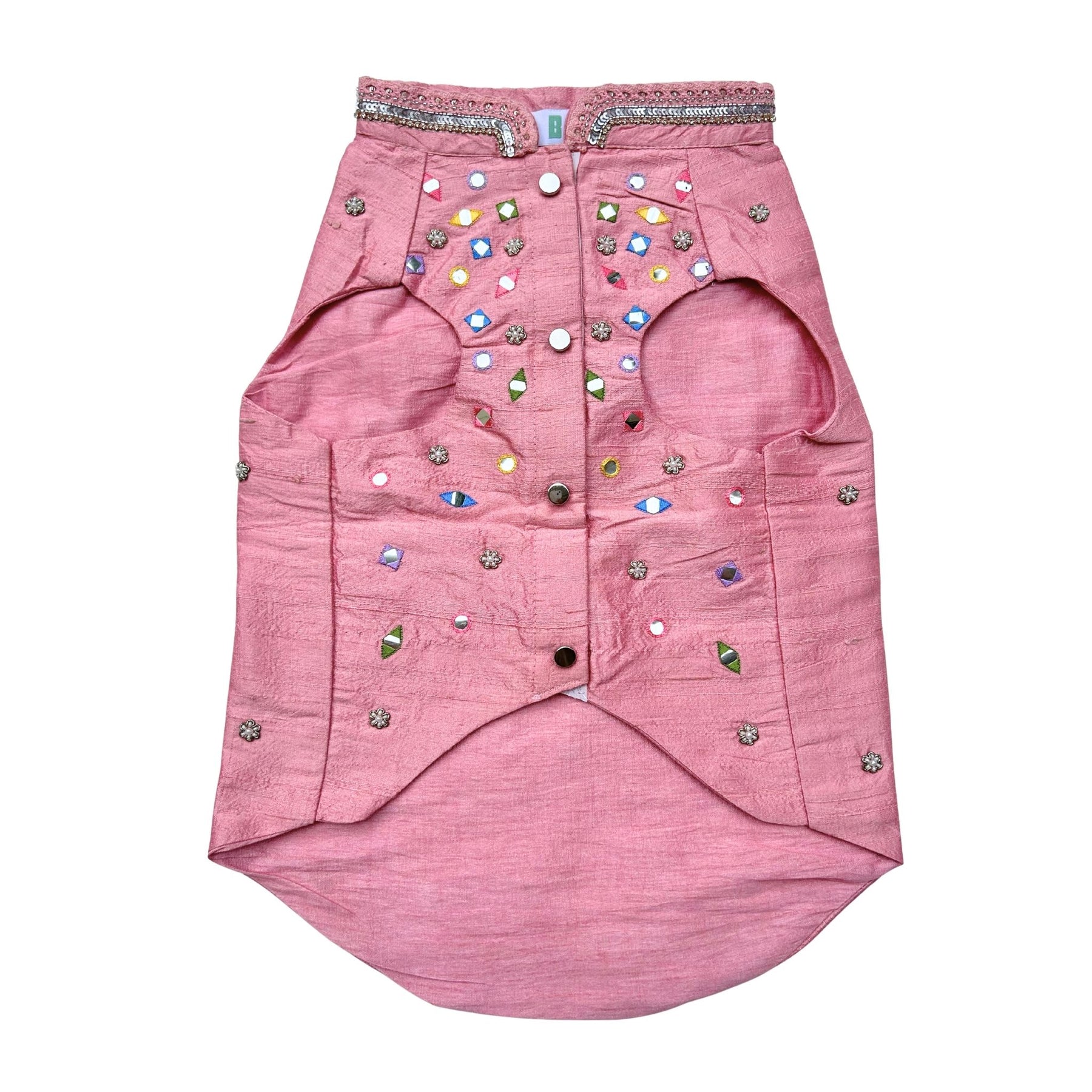 POWDER PINK COLOUR FLAKE WAISTCOAT FOR DOGS AND CATS