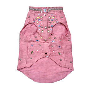 POWDER PINK COLOUR FLAKE WAISTCOAT FOR DOGS AND CATS