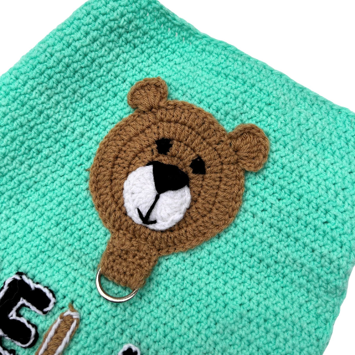 TURQUOISE CROCHET HARNESS WITH LEASH FOR DOGS AND CATS