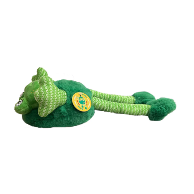 AVOCADO FROG PLUSH AND SQUEAKY DOG TOY