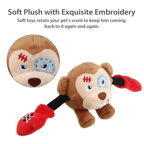 KING BOXER MONKEY PLUSH AND SQUEAKY DOG TOY