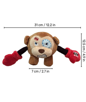 KING BOXER MONKEY PLUSH AND SQUEAKY DOG TOY