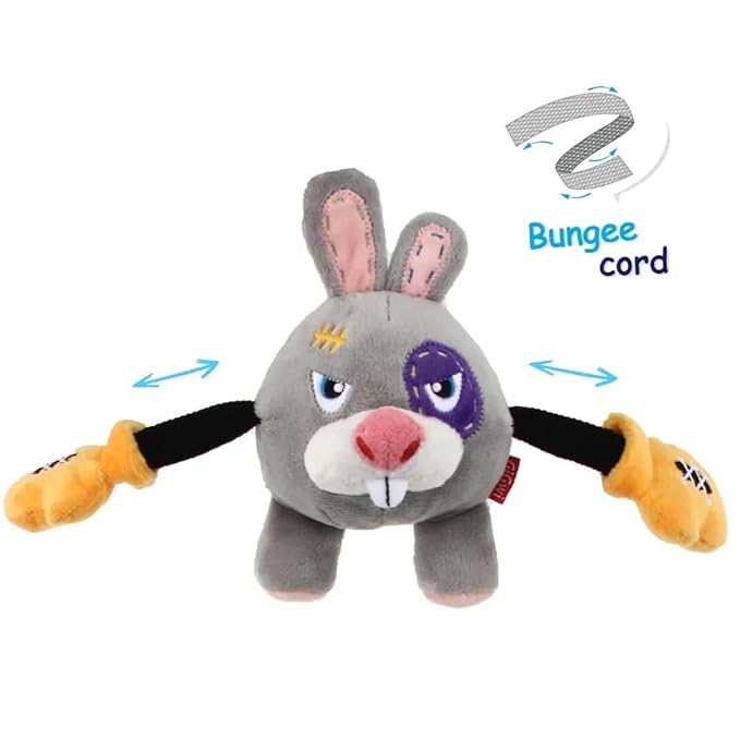 KING BOXER RABBIT PLUSH AND SQUEAKY DOG TOY