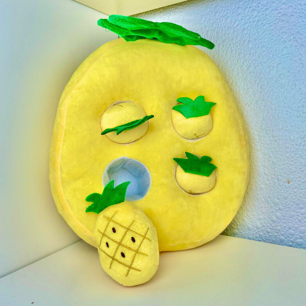 PINEAPPLE PLUSH DOG TOY